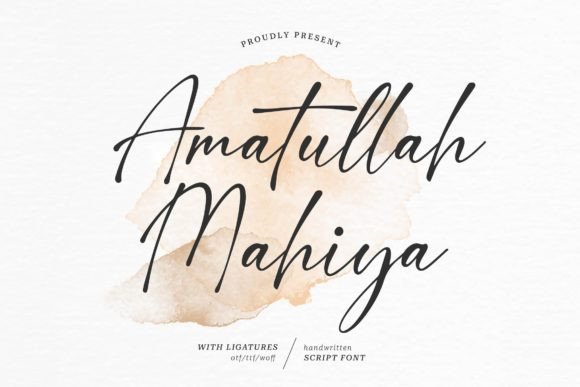 Amatullah Mahiya: A Premium Script for Authentic Design