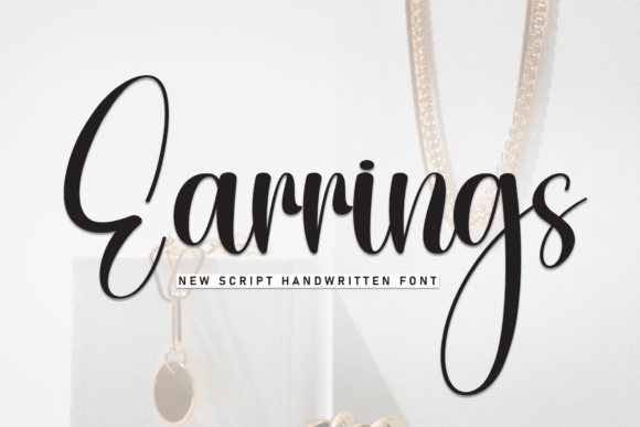 Earrings: The Elegant Script Font for Modern Designers