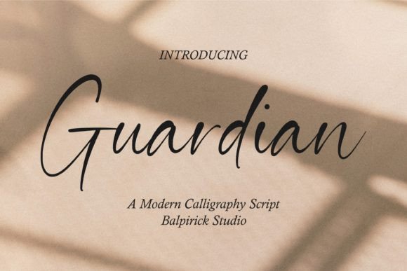 Guardian: The Modern Calligraphy Script for Elegant Design